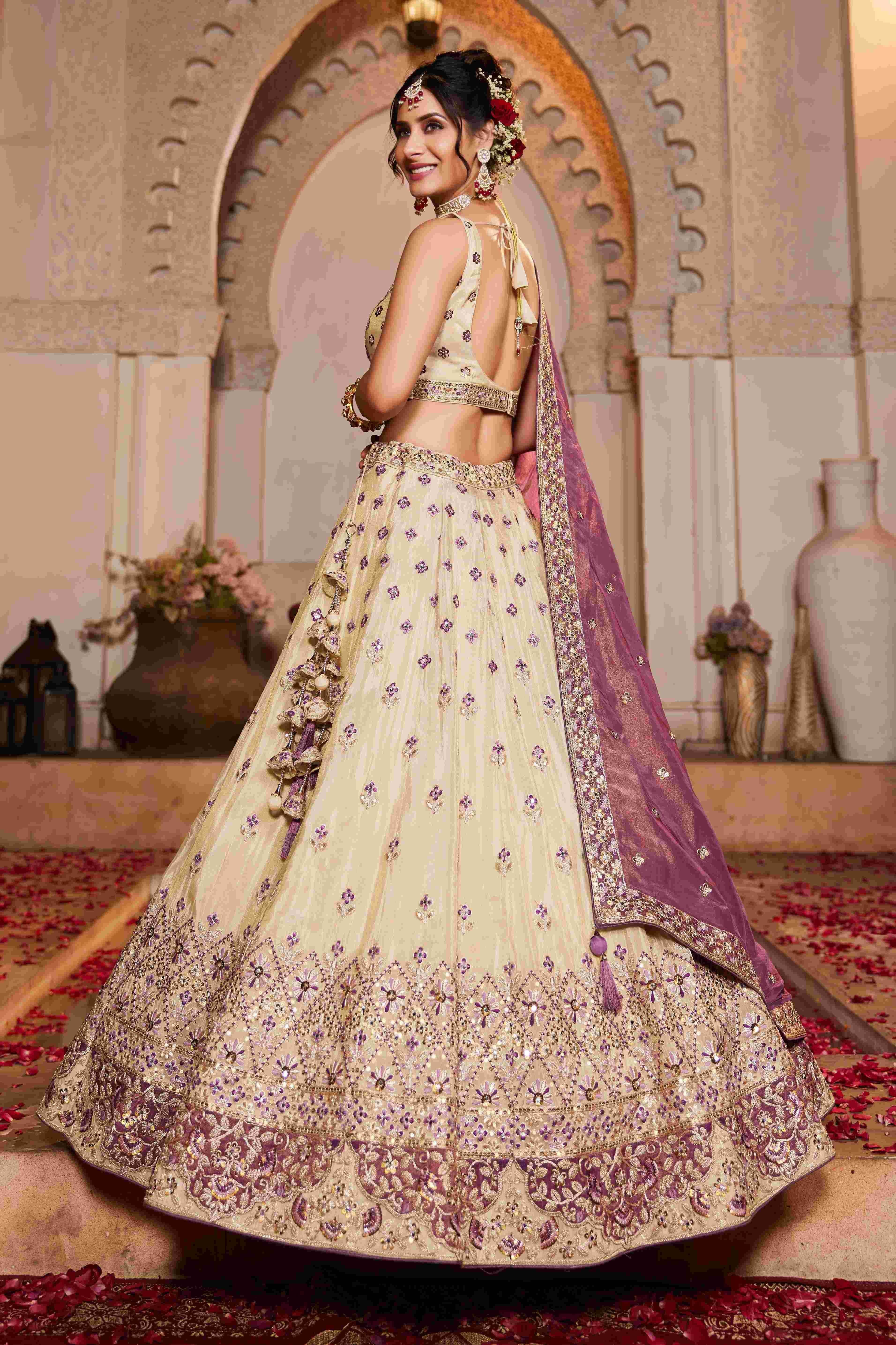 Tissue Silk Designer Lehenga for Elegant Festive Wear - MYLUXURY LANE ENTERPRISE